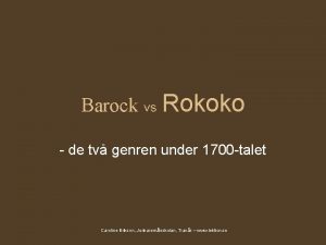 Barock vs rokoko