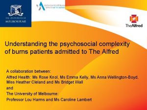 Understanding the psychosocial complexity of burns patients admitted