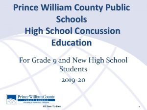 Prince William County Public Schools High School Concussion