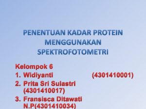 Kelompok 6 1 Widiyanti 2 Prita Sri Sulastri