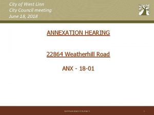 City of West Linn City Council meeting June