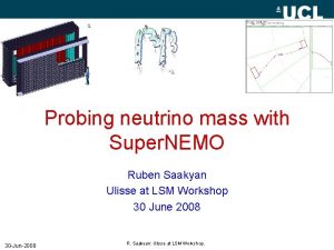 Probing neutrino mass with Super NEMO Ruben Saakyan