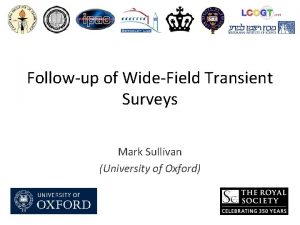 Followup of WideField Transient Surveys Mark Sullivan University