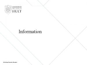 Information Ashridge Executive Education Highlevel IT Blueprint 1