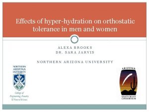 Effects of hyperhydration on orthostatic tolerance in men