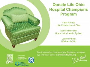 Donate Life Ohio Hospital Champions Program Cathi Arends