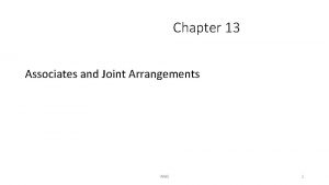 Chapter 13 Associates and Joint Arrangements IMAS 1