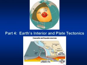 Part 4 Earths Interior and Plate Tectonics Whats