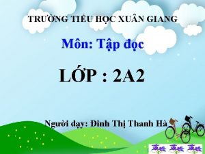 TRNG TIU HC XU N GIANG Mn Tp