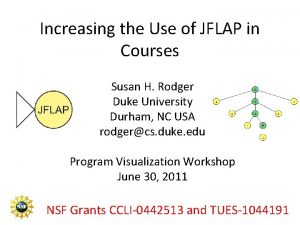 Increasing the Use of JFLAP in Courses Susan