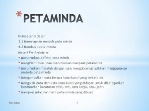 Kompetensi Dasar 3 2 Menerapkan metode peta minda