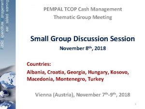 PEMPAL TCOP Cash Management Thematic Group Meeting Small