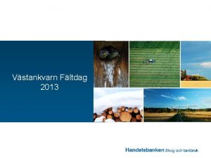 Vstankvarn Fltdag 2013 Handelsbanken har verksamhet i 24