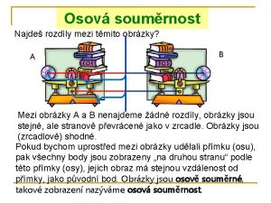 Osov soumrnost Najde rozdly mezi tmito obrzky A