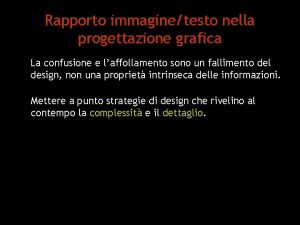 Rapporto immaginetesto nella progettazione grafica La confusione e