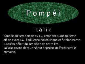 Pompi Italie Fonde au 6me sicle av JC