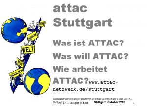 attac Stuttgart Was ist ATTAC Was will ATTAC