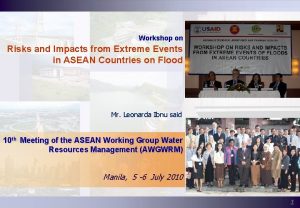 Workshop on Risks and Impacts from Extreme Events