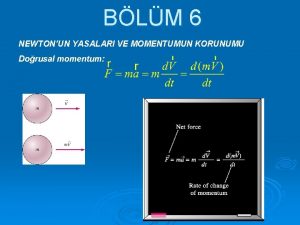 BLM 6 NEWTONUN YASALARI VE MOMENTUMUN KORUNUMU Dorusal