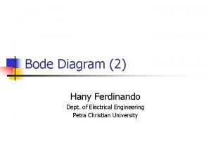 Bode Diagram 2 Hany Ferdinando Dept of Electrical