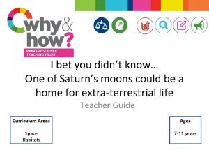 I bet you didnt know One of Saturns