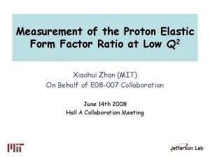 Measurement of the Proton Elastic Form Factor Ratio