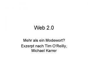 Web 2 0 Mehr als ein Modewort Exzerpt