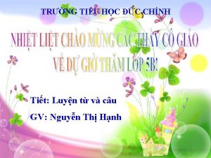 TRNG TIU HC C CHNH Tit Luyn t