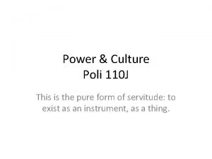 Power Culture Poli 110 J This is the