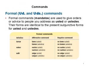 3 3 Commands Formal Ud and Uds commands