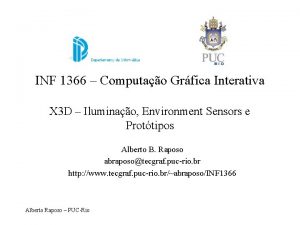 INF 1366 Computao Grfica Interativa X 3 D