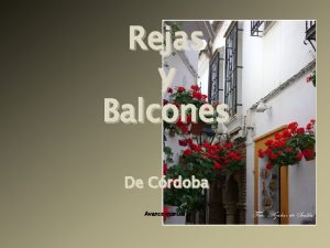 Rejas y Balcones De Crdoba Avance manual Coincidiendo