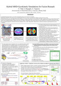 Hybrid MHDGyrokinetic Simulations for Fusion Reseach G Vlad