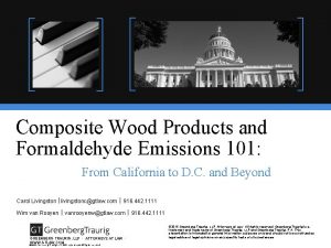 Composite Wood Products and Formaldehyde Emissions 101 From