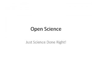 Open Science Just Science Done Right NWO thinks