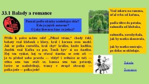 33 1 Balady a romance Pozn podle ukzky