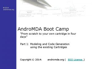 2014 andromda org Andro MDA Boot Camp From
