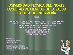 UNIVERSIDAD TCNICA DEL NORTE FACULTAD DE CIENCIAS DE