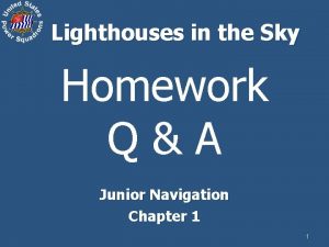 Lighthouses in the Sky Homework QA Junior Navigation