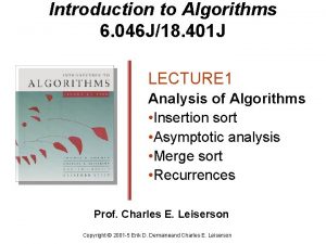 Introduction to Algorithms 6 046 J18 401 J