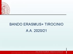 BANDO ERASMUS TIROCINIO A A 202021 Paesi in