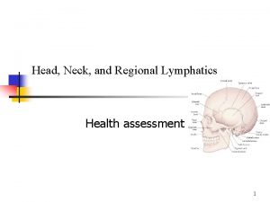 Head Neck and Regional Lymphatics Health assessment 1