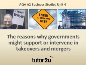 AQA A 2 Business Studies Unit 4 The