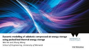 Dynamic modelling of adiabatic compressed air energy storage