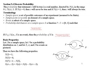 Section 5 4 Discrete Probability The probability that