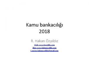 Kamu bankacl 2018 R Hakan zyldz Web www