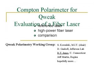 Compton Polarimeter for Qweak Evaluationreference of a Fiber