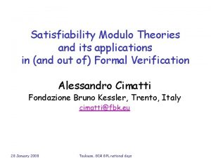 Satisfiability Modulo Theories and its applications in and