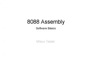8088 Assembly Software Bsico Mitsuo Takaki Processador 8088