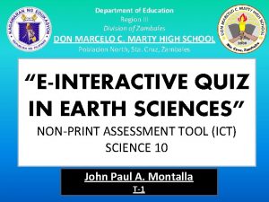 Department of Education Region III Division of Zambales